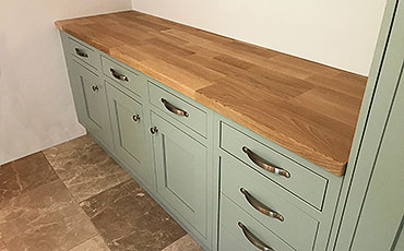 bespoke shaker style units made for a utility room